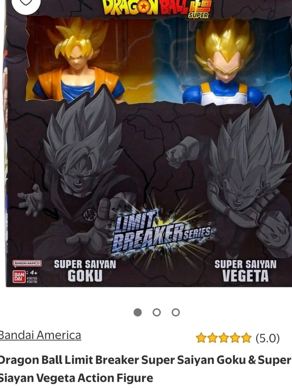 Dragon Ball Super Limit Breaker Super Saiyan Goku & Vegeta Set - Yellow, Blue